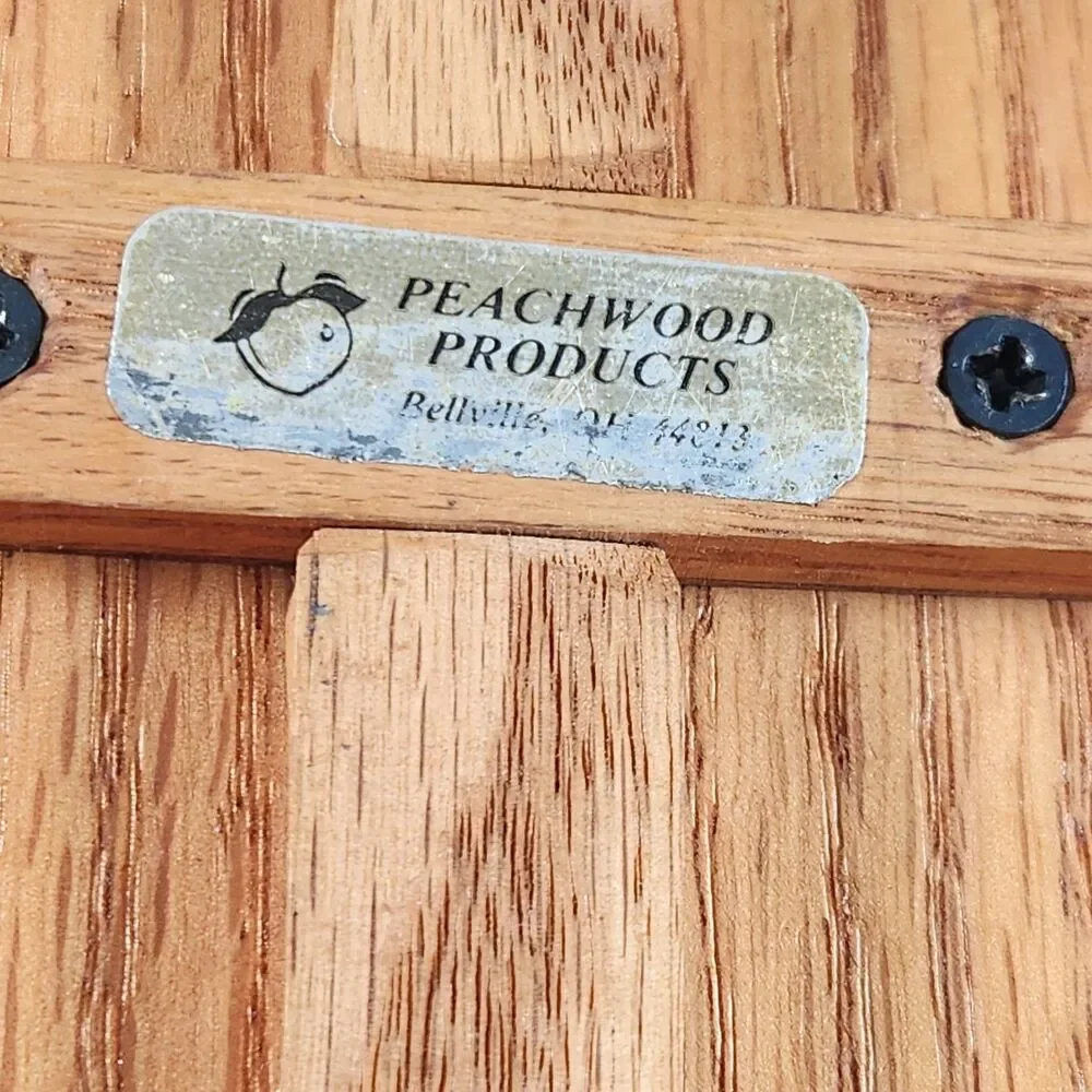 Handmade Collapsible Wooden Basket Peachwood Products Bellville OH 13